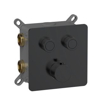 Смеситель с термостатом встраиваемый на 2 потребителя комплект с монтажной частью AQM8811MB — фото 1, Смесители