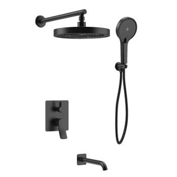 Душевая система встраиваемая Haiba HB80553-7, черный — фото 1, Душевые системы