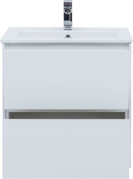 Тумба под раковину Aquanet Милан 65 белый глянец 00339965 — фото 5, Тумбы под раковину