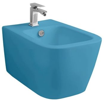 Биде Artceram A16 подвесной с одним отверстием цвет blue avio ASB001 38 00 — фото 2, Биде подвесные