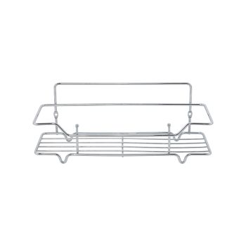 Полка одноярусная прямая Milardo Grid проволока стальная, хром (GRICS1CM44) — фото 1, Полки для ванной и душа