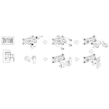 AQM6915CR Novara Смеситель для раковины настенный на 2отв., цвет хром — фото 2, Смесители для раковины