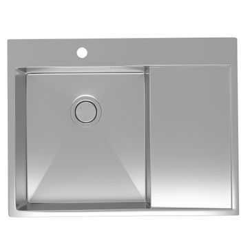 Кухонная мойка Reflexion Iseo RX2265BL оружейная сталь — фото 348, Кухонные мойки