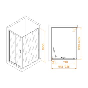 Душевой уголок RGW PA-142 (PA-21+Z-050-5) 900x1200 060814292-11 — фото 6, Душевые уголки