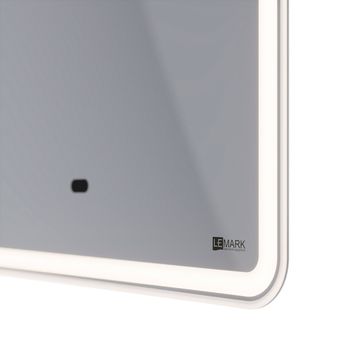 Зеркало Lemark ELEMENT 80х80 см с подсветкой, с подогревом LM80Z-E — фото 2, Зеркала в ванную комнату