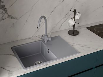 Товар: GRANFEST Мойка URBAN 668L 1-чаша+крыло 680*490мм серый арт.GF-UR- 668L серый - фото 2 GRANFEST Мойка URBAN 668L 1-чаша+крыло 680*490мм серый арт.GF-UR- 668L серый — фото 2, Кухонные мойки