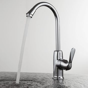 Смеситель для кухни D&K Rhein DA1342401, хром — фото 1, Смесители для кухни