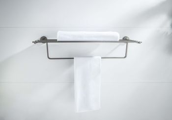 AQ4615BGM БЕТТА полка для полотенец, оружейная сталь — фото 2, Полки для полотенец