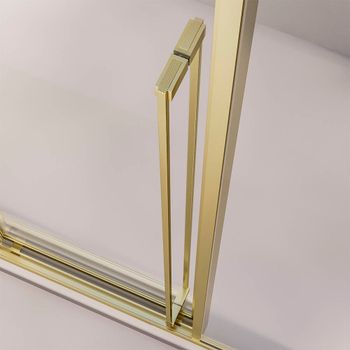 Душевая дверь раздвижная Premium Prato 300 G-L, 1400х2000, золото брашированный, стекло прозрачное PR3/L-140-01-G-C4 — фото 2, Раздвижные душевые двери