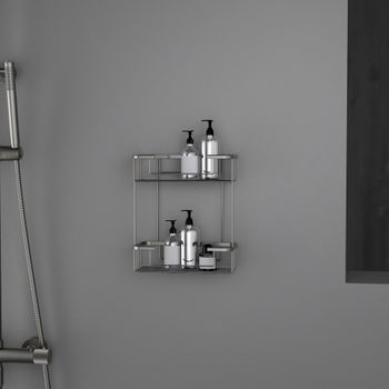 Товар: Полка двойная Timo Saona 13083/18 черное золото - фото 4 Полка двойная Timo Saona 13083/18 черное золото — фото 4, Полки для ванной и душа