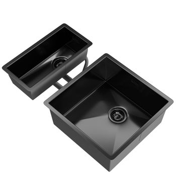 Кухонная мойка Reflexion Iseo RX2265BL оружейная сталь — фото 57, Кухонные мойки