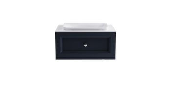 Товар: Тумба Классик 80 с 1ящ RAL7024 мат. с раковиной Ретро бел гл. и столешницей Solid бел гл. 4631177714085 - фото 2 Тумба Классик 80 с 1ящ RAL7024 мат. с раковиной Ретро бел гл. и столешницей Solid бел гл. 4631177714085 — фото 2, Тумбы с раковиной