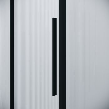 Дверь в нишу Niagara Nova NG-84-L12FHB (120х195) черный матовый,раздвижная влево,стекло рифленое,1 место — фото 11, Душевые двери в нишу
