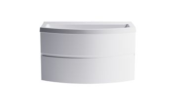 Нижний шкаф Венеция2.0 80 с 2 ящиками белый матовый + Раковина "Венеция 80" 03100004+04010022 — фото 1, Тумбы с раковиной