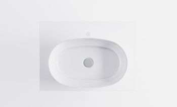 Тумба М-40 70см 1ящ белый матовый./волна, раковина Атрия бел глянец, столешница Solid бел матовый 4631177714757 — фото 2, Тумбы с раковиной