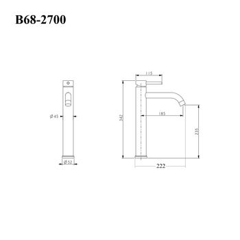 BOND Smart B68-2700 Смеситель однорычажный без донного клапана для раковины — фото 18, Смесители для раковины