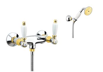 Смеситель для душа Fiore COLONIALE 02CO0602, хром/золото — фото 1, Смеситель для душа