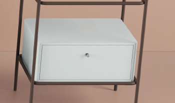 Ящик выдвижной Artceram Fuori Scala деревянный для металлической консоли цвет белый матовый ACM040 05 — фото 1, Мебель для ванной