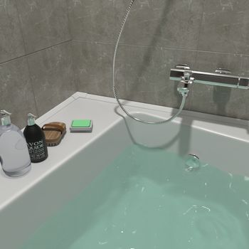 Бордюр для ванны и душевого поддона KDP 1950х20x27, цвет белый, Altasan KDP195 — фото 1, Аксессуары для ванной