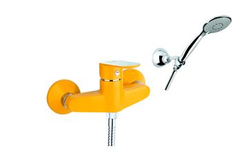 Смеситель для душа Fiore KEVON CHIC 81YX6510, хром/желтый — фото 1, Смеситель для душа