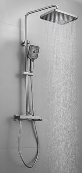 Душевая система BELZ B24672-3, оружейная сталь — фото 5, Душевые системы