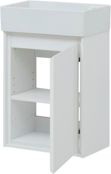 Тумба под раковину Aquanet Милан 45 белый глянец 00339962 — фото 3, Тумбы под раковину