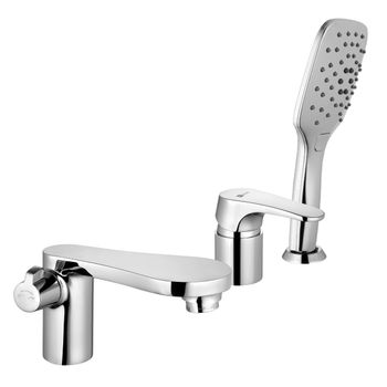 Shift Смеситель на борт ванны, на борт 3отв. с изливом 133мм, р/ОД, хром, LM, LM4347C — фото 1, Смесители на борт ванны