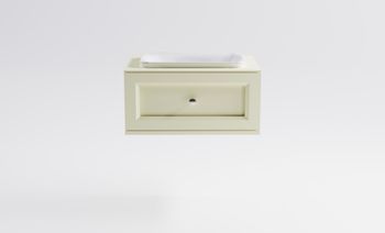 Тумба Классик 70см 1ящ RAL1013 мат., раковина Ретро бел глянц, столешница Solid в цвете 4631177715457 — фото 1, Тумбы с раковиной