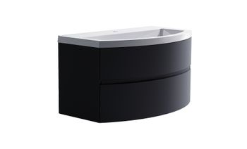 Нижний шкаф Венеция2.0 100 с 2 ящиками темно-серый (RAL7024 матовый) + Раковина "Венеция 100" 03100002ral7024+04010019 — фото 3, Тумбы с раковиной