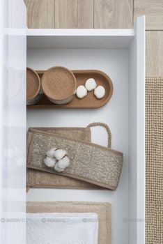 Мебель для ванной Aquanet Беркли 60 белый/дуб рошелье (зеркало дуб рошелье) 00258906 — фото 20, Комплекты мебели для ванной