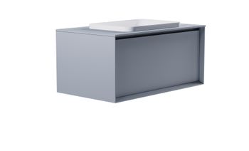 Тумба Фрейм 100см 1ящ NCS S 3005-R80B мат., раковина Антарес бел гл, столешница Solid в цвете 4631177715372 — фото 3, Тумбы с раковиной