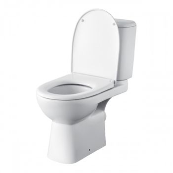 ACCESS Унитаз-компакт, горизонтальный выпуск, 2-х режимная арматура, сиденье дюропласт Soft-close, C 734P23800Y — фото 3, Напольные унитазы