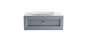 Тумба Классик 100 с 1ящ NCS S 3005-R80B мат. с раковиной Ретро бел гл. и столешницей Solid бел гл. 4631177714177 — фото 2, Тумбы с раковиной