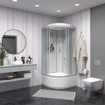 Душевая кабина Niagara Classic NG-2308-14 (90х90х215) высокий поддон(40см),стекло матовое,4 места 23081424 — фото 3, Душевые кабины