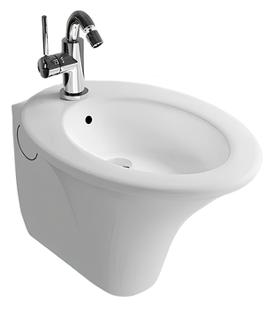 Биде HATRIA SCULTURE Y0BF01 подвесное цвет белый — фото 1, Биде подвесные