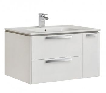 LAGO Тумба под раковину VICTORIA 80, белый глянец, ROCA 7857296806 — фото 1, Тумбы под раковину