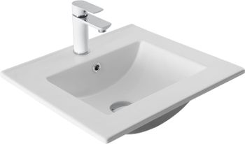 Товар: Раковина Aquanet Flat 50 белая матовая 00330428 - фото 4 Раковина Aquanet Flat 50 белая матовая 00330428 — фото 4, Раковины