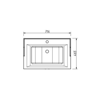 раковина 700x460x220 Y-070В — фото 1, Раковины