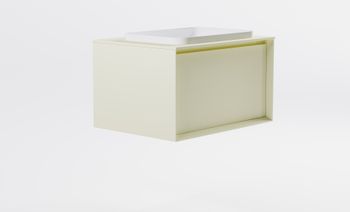 Товар: Тумба Фрейм 80см 1ящ RAL1013 мат., раковина Антарес бел гл, столешница Solid в цвете 4631177715273 - фото 4 Тумба Фрейм 80см 1ящ RAL1013 мат., раковина Антарес бел гл, столешница Solid в цвете 4631177715273 — фото 4, Тумбы с раковиной