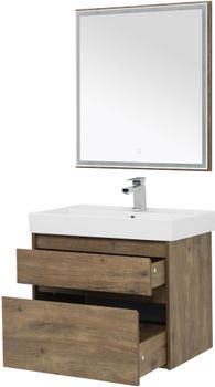 Мебель для ванной Aquanet Nova Lite 75 дуб рустикальный (2 ящика) 00254218 — фото 11, Комплекты мебели для ванной