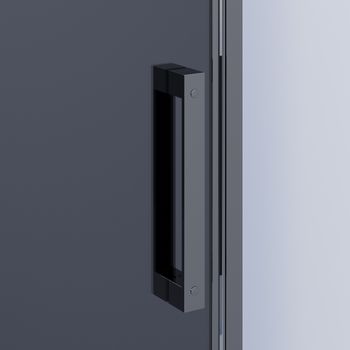 Дверь в нишу Ambassador Benefit 19021201HB (120х200) черный,стекло прозрачное,раздвижная,1 место — фото 3, Душевые двери в нишу