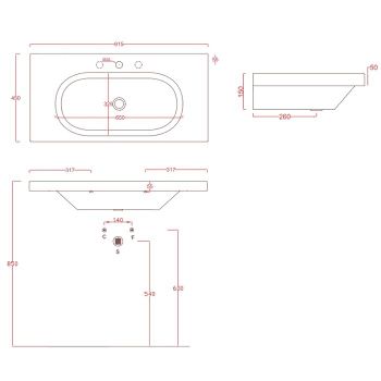 Раковина Artceram Blend подвесная с одним отверстием цвет белый/черный BLL005 01 50 — фото 1, Раковины подвесные