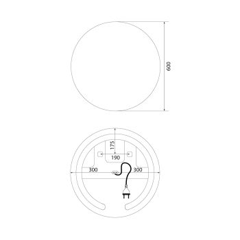 Зеркало с подсветкой, 60 см IDDIS Bild (BIL6000i98) — фото 1, Зеркала в ванную комнату