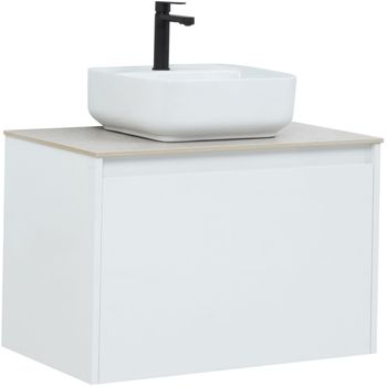 Тумба под раковину Aquanet Nova Lite 75 белый (1 ящик) 00242275 — фото 1, Тумбы под раковину