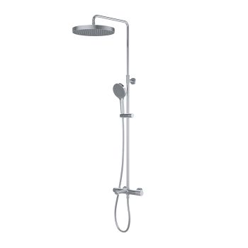 Душевая система IDDIS Duna с тропическим душем, изливом и термостатом, глянцевый хром (DUNSBSTi06) — фото 2, Душевые стойки