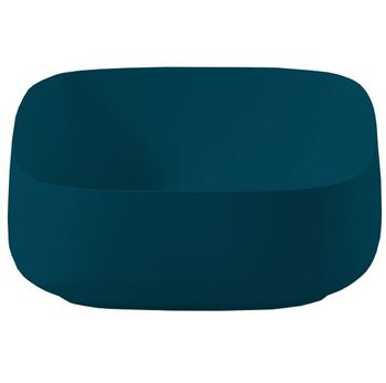 Раковина Artceram Cognac Quadro накладная без отверстий цвет Green petrolio COL007 42 00 — фото 2, Раковины накладные