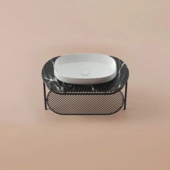 Полка сетчатая Artceram Flair 4.0 для металлической консоли цвет черный матовый TFA013 17 — фото 1, Полки