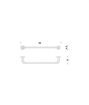 Полотенцедержатель COLOMBO DESIGN BASIC B2710 широкий цвет хром — фото 1, Полотенцедержатели