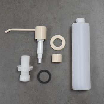 Expert Дозатор для мойки в цвет мойки и смесителя, шампань, LM, LM8201PSH — фото 3, Дозаторы для кухонных моек