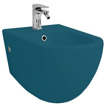 Биде Artceram File 2.0 подвесной с одним отверстием цвет petrolio FLB001 42 00 — фото 2, Биде подвесные